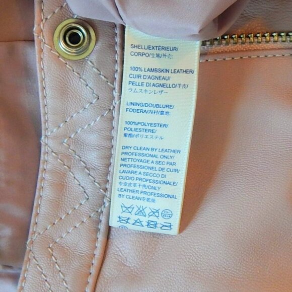 Rebecca Minkoff Mina Pink 100% Leather Lambskin Hydrangea Shorts New NWT Size 0 - Picture 7 of 8